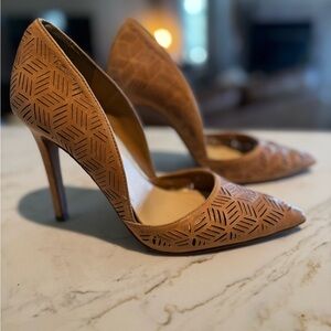 Jessica Simpson Leather Nude Heels